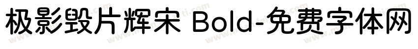 极影毁片辉宋 Bold字体转换